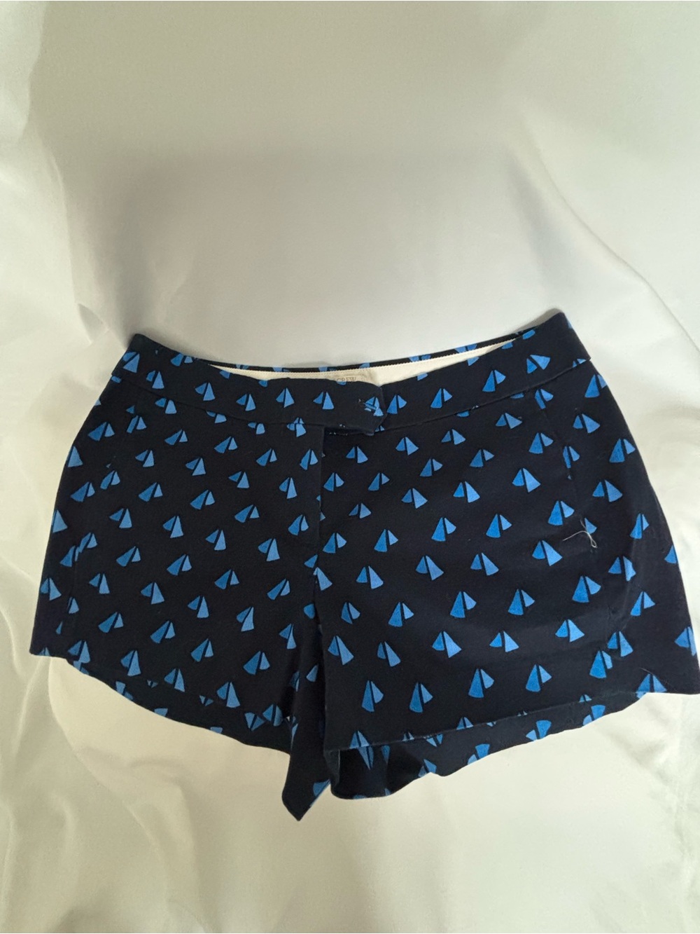 J. Crew Navy Shorts with Light Blue Sailboat Print